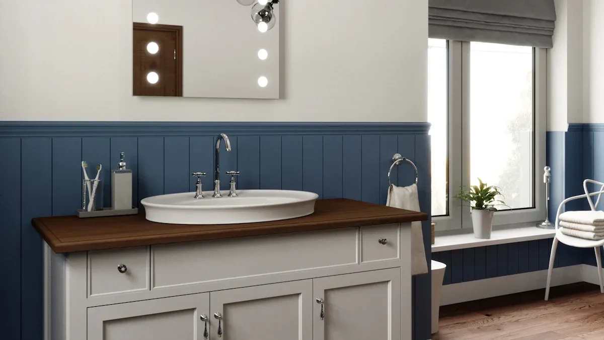 Replace Wooden Cabinets with Stainless Steel in Bathrooms